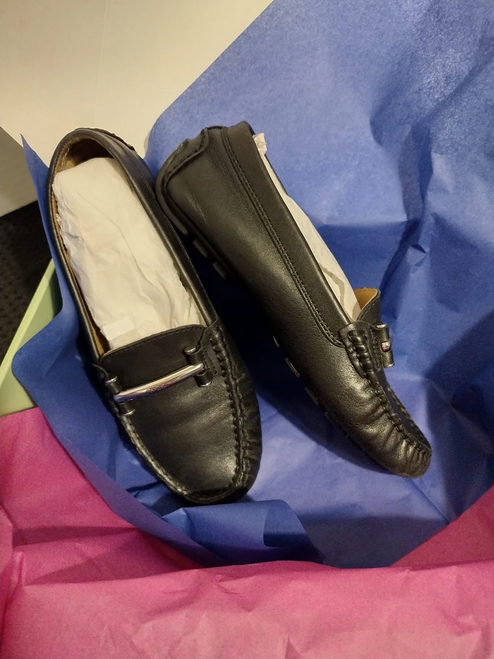 Ralph Lauren Black Leather Women’s Bit Loafers